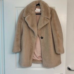Zara Beige Faux Fur Coat
